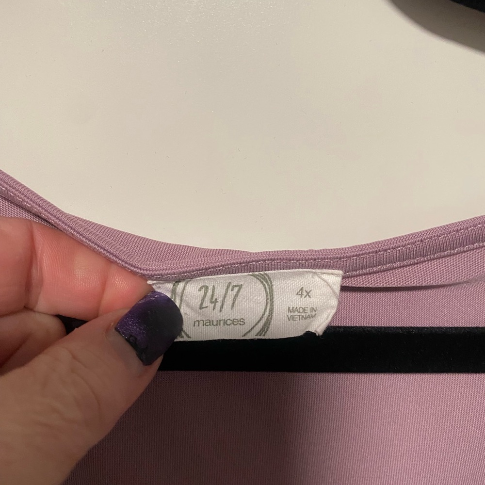 🏷️SALE! Maurices Mauve Drape Neck Blouse - Picture 2 of 3